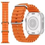 Ocean Smart Watch Strap Belt for Armour & Armour Pro, Ultra Watch 49 mm, Series 8 / 7 45 mm, Series 6 / 5 / 4 44 mm, Series 3 / 2 / 1 42 mm, T800 Ultra, Orange