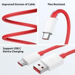 TWS Compatible 80W Charging Cable USB to Type C Warp Charger SuperVooc/Dash Fast Charge Cable for 11,11R,10