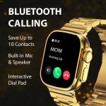 Ultimate Premium 24K Ultra Watch Gold Edition | Ultra HD Display | Bluetooth Calling | Wireless Charging |