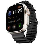 Ocean Smart Watch Strap Belt for Armour & Armour Pro, Ultra Watch 49 mm, Series 8 / 7 45 mm, Series 6 / 5 / 4 44 mm, Series 3 / 2 / 1 42 mm, T800 Ultra, Black